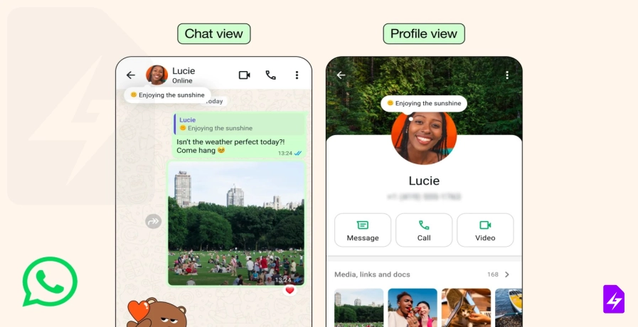 تغییرات ظاهری و نحوه تعامل با نوت واتساپ